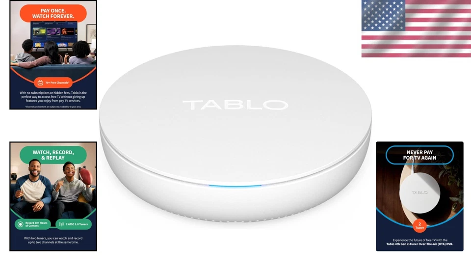 Record 50+ Hours of Live TV on Tablo 4th Gen OTA DVR - No Subscriptions Needed! - Image 2 of 4