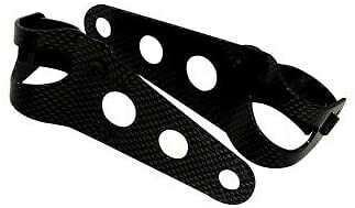 Bike It Motorcycle Headlight Bracket Pair 30-38 Rubbers Carbon BC4206 - T