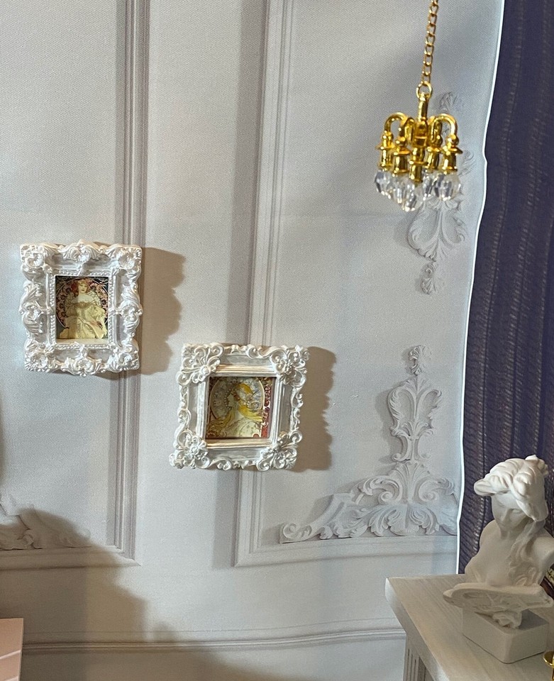 16 miniature dollhouse statue candle stick chandelier doll fireplace