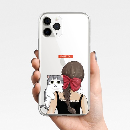 Fashion Cute Girl Cat I Am Fine Phone Case For Iphone 11 12 13 Pro Max Xr 6 7 8 Ebay