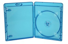 100 Amaray Blu-ray Hüllen 1er Box 11 mm für je 1 BD / CD / DVD blau