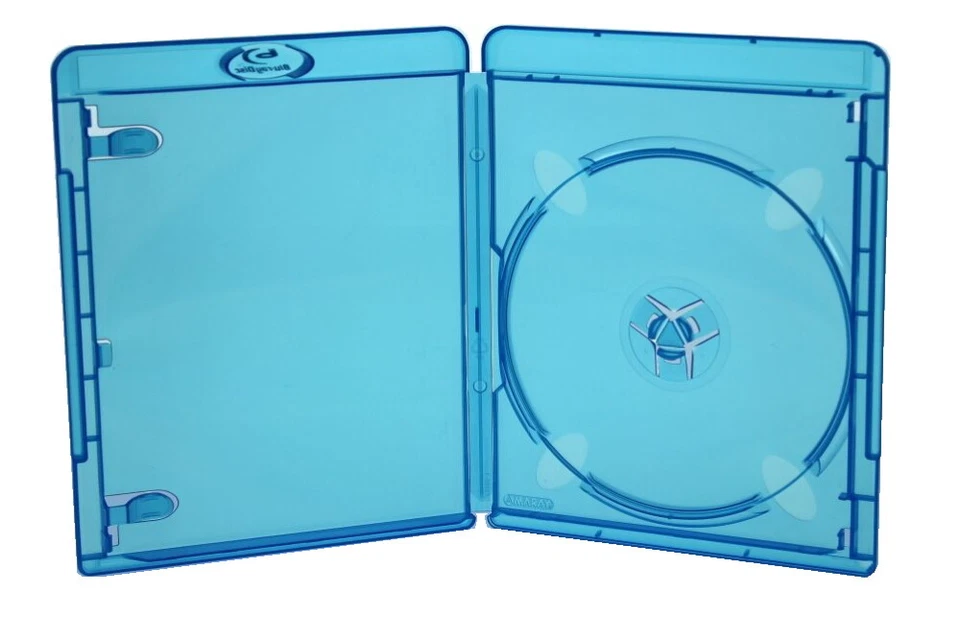100 Amaray Blu-ray Hüllen 1er Box 11 mm für je 1 BD / CD / DVD blau