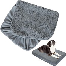 Waterproof Dog Bed Covers Soft Plush Replacement Dog Mattress Cover 41"x29"