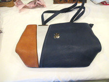Tous Blue, Silver, And Brown Leather Purse