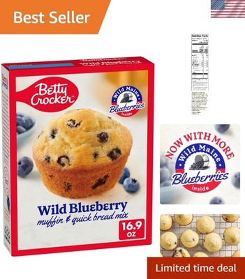 Wild Maine Blueberries: 16.9 oz Muffin & Quick Bread Mix for Effortless Baking