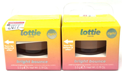 (2) Lottie Bright Bounce Undereye Brightening Corrector 0.19 oz Sealed LIGHT