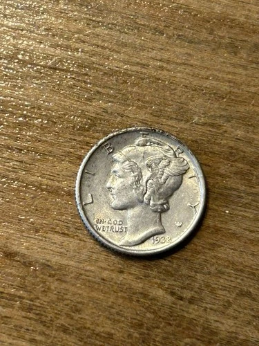 1938S Mercury Dime AU
