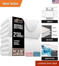 Washable Toddler Mattress Incontinence Pads, Waterproof Bed Underpads, Absorb...