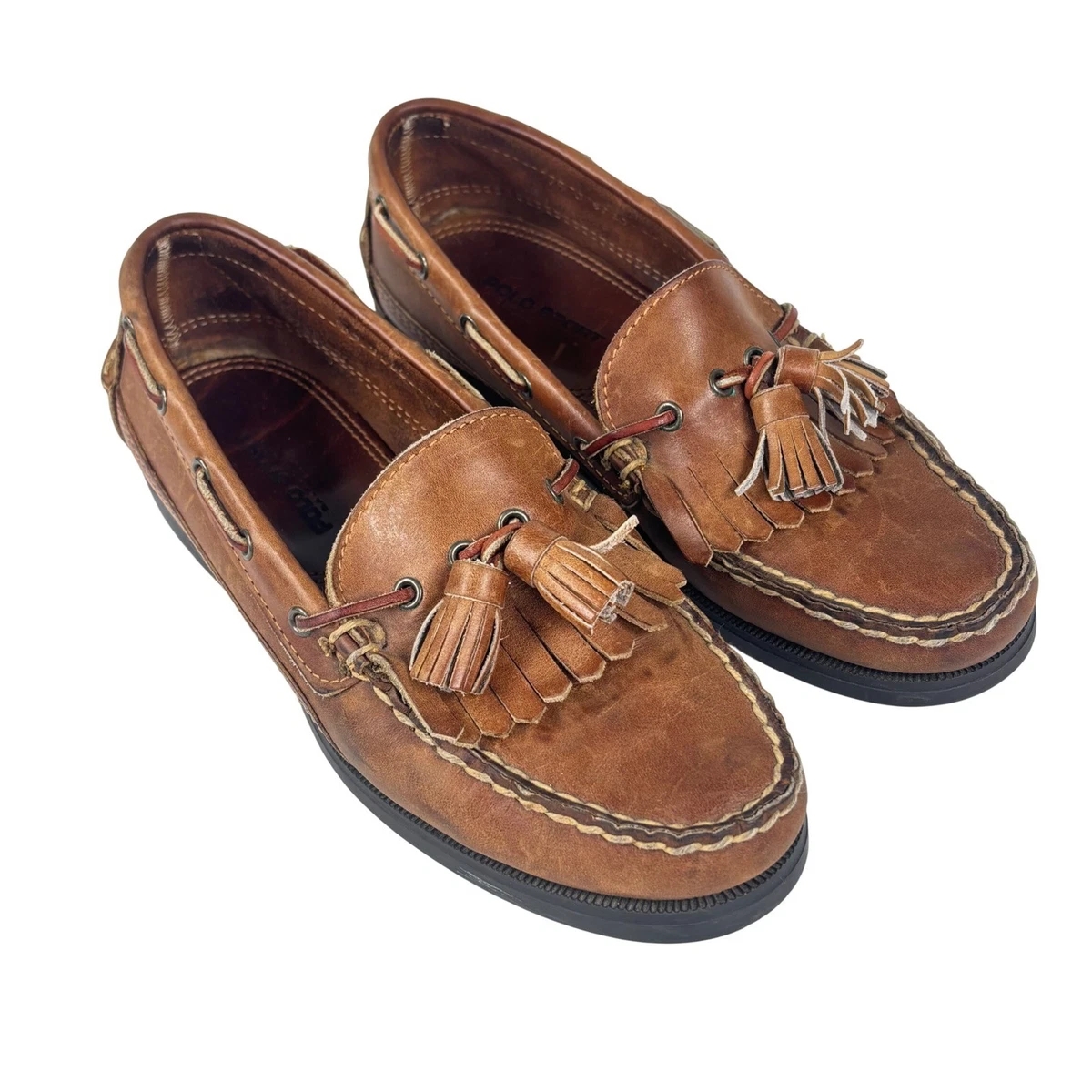 Deer Stags Duke “Newport” Men’s Leather Kiltie Tassel Loafers – Brown – Size 9 Kiltie Loafers In Men main image 3