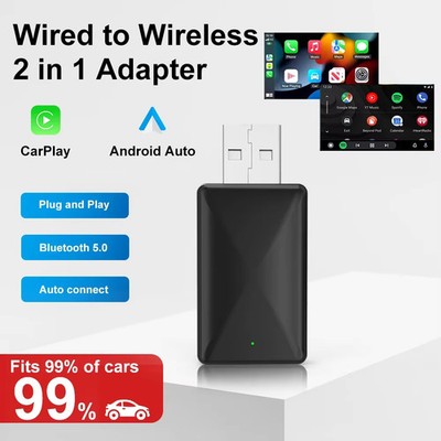 Carplay Car Play Android Auto Wireless Adapter Smart AI Box Car OEM Wired Androi
