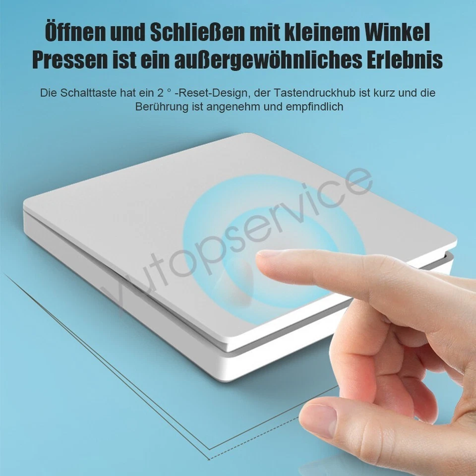 Funk Schalter Set Funk-Empfänger batterielos Wandschalter Lichtschalter Taster - Bild 4 von 4