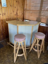 Vintage Mid Century Bamboo Tiki Bar Set Mcm