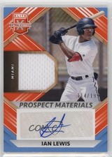 2022 Elite Extra Edition Prospect Materials Signatures Orange Ian Lewis Auto t4l