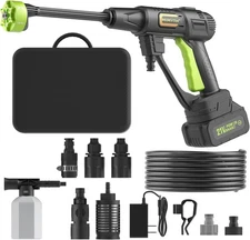 Cordless Pressure Washer Battery Powered; 990PSI Cordless Power Washer 6-in 1