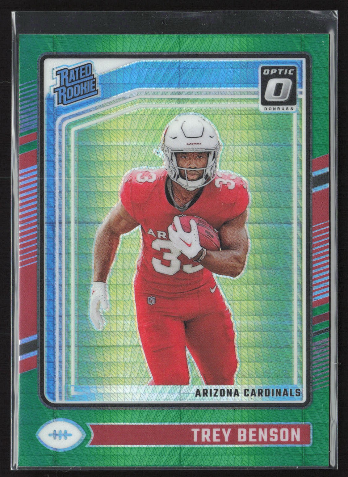 2024 Donruss Optic #293 Trey Benson Green Hyper