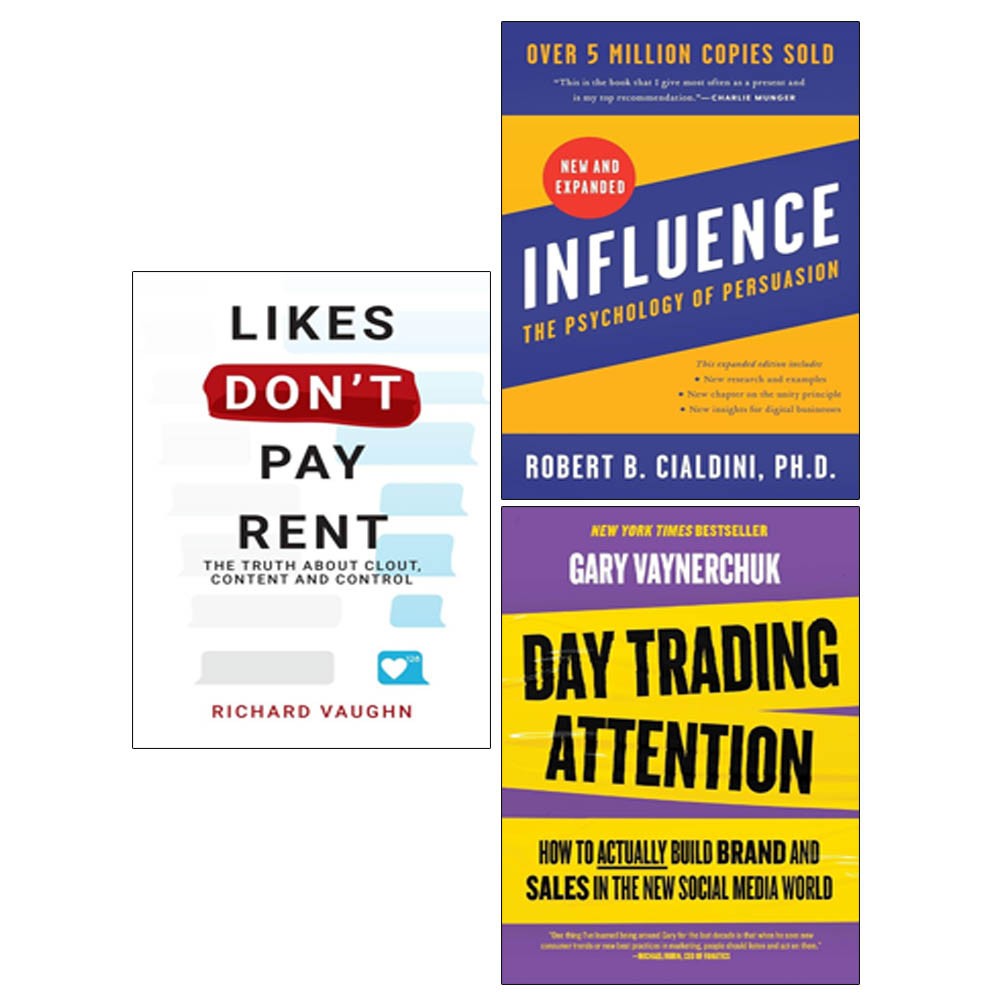 Day Trading Attention,  Influence & LIKES DON’T PAY RENT  3 Books set