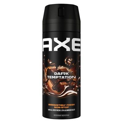 Pack 4x Axe Dark Temptation 150ml Deo Spray   Süßer Schokoladenduft