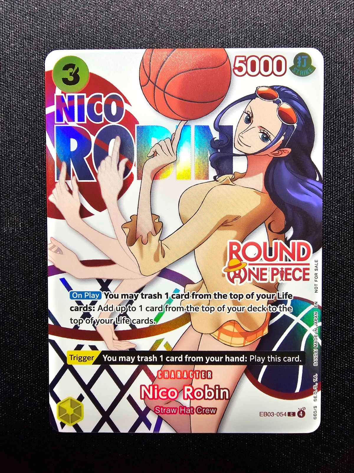 Round 1 x One Piece Nico Robin EB03-054 Promo Card ENGLISH NM