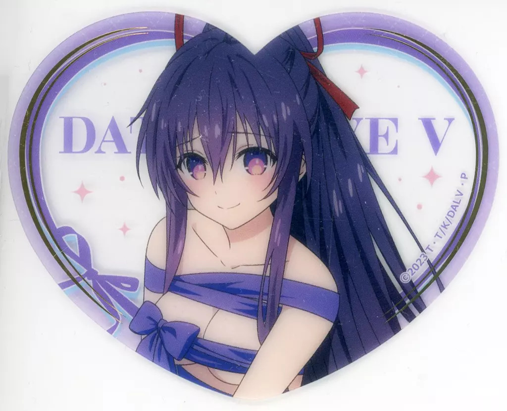 Tohka Yatogami HeartShaped Clear Card from Kuji Q Date A Live V Collection