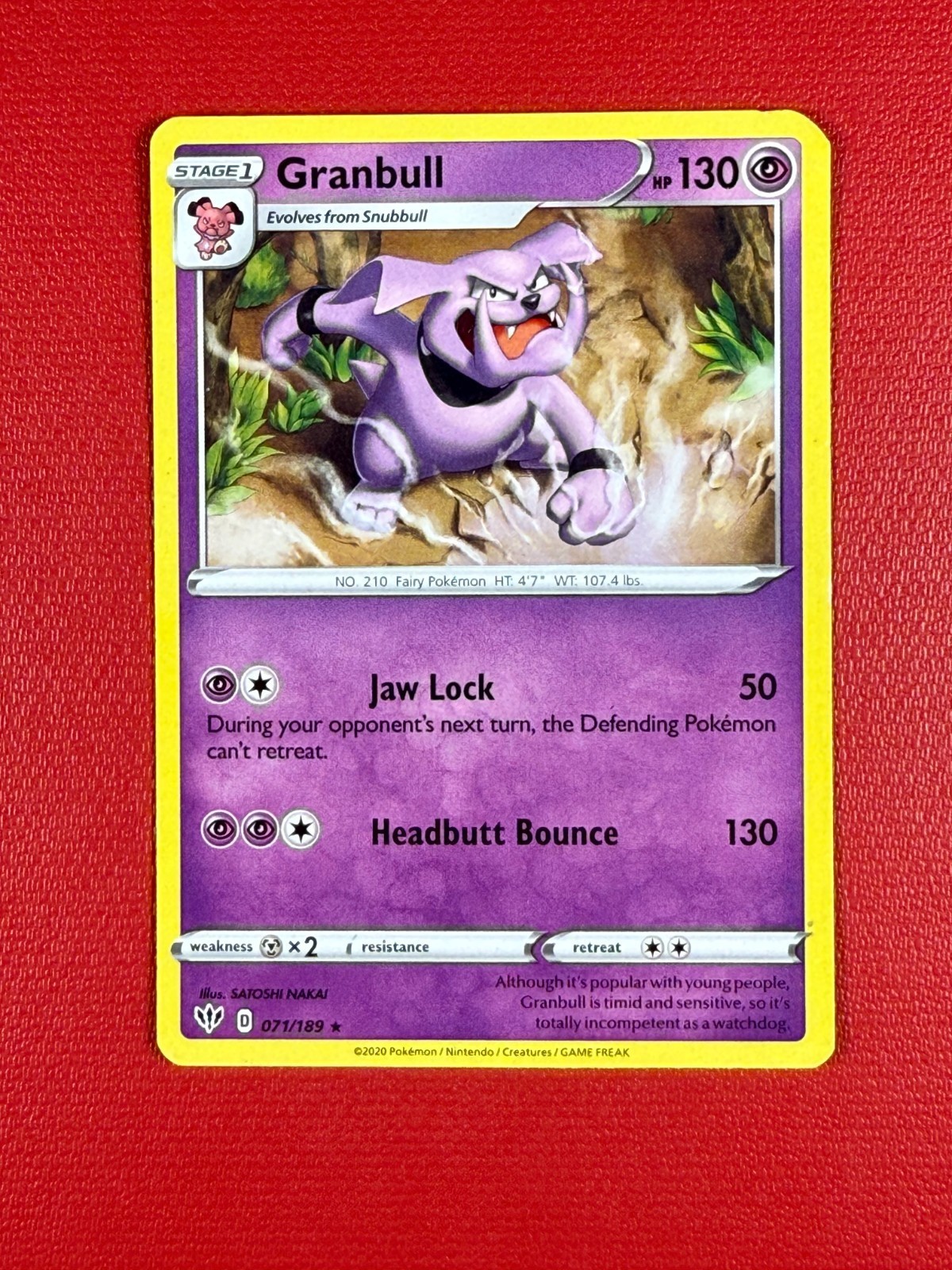 Pokémon TCG - Granbull  71/189 - Rare - Darkness Ablaze