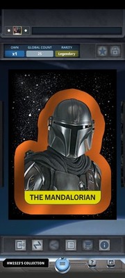 Topps Star Wars Card Trader Legendary Meiyo 25cc Orange Sticker The Mandalorian
