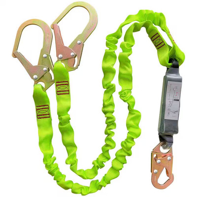 6Ft. Double Leg Internal Shock Absorbing Safety Fall Protection Lanyard with Dua