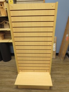 Store Display Slatwall Merchandiser Displays Tower Maple 2-Way Sided