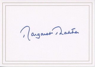 Margaret Thatcher British Prime Minister Autographed Bookplate