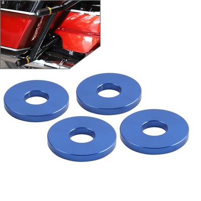 4X Motor Satteltasche-Sturzbügel-Zierabstandhalter für Harley Road Glide Blau