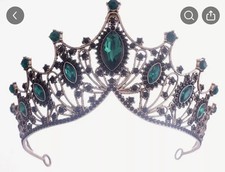 Green Rhinestone Tiara 749