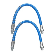 2Pcs Grease Gun Hose 12" 10000 PSI Spring Flex Grease with 1/8" NPT Thread Blue