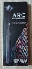 ARC Sonic Power Cordless Toothbrush Black Handle,Brush Head,Travel Case,Battery