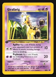 Girafarig 58/111 Neo Genesis 1st Edition Common