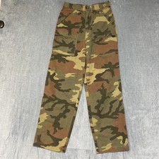 Faded Glory Authentic Military Pants Boys 14 Green Camouflage Straight Hunting
