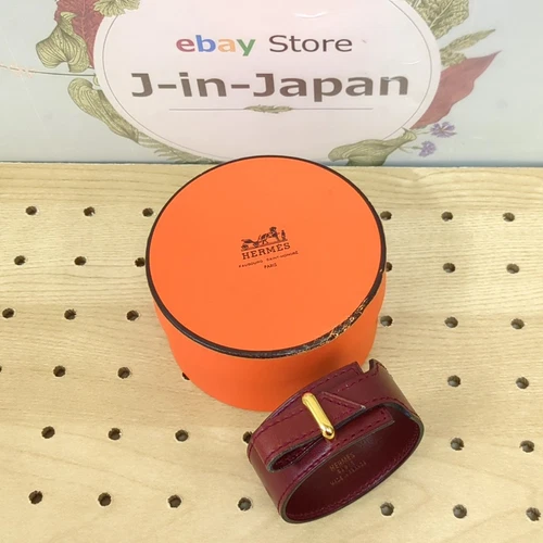 HERMÈS Bracciale HERMES Artemide Pelle Bordeaux Made in France Usa dalppone