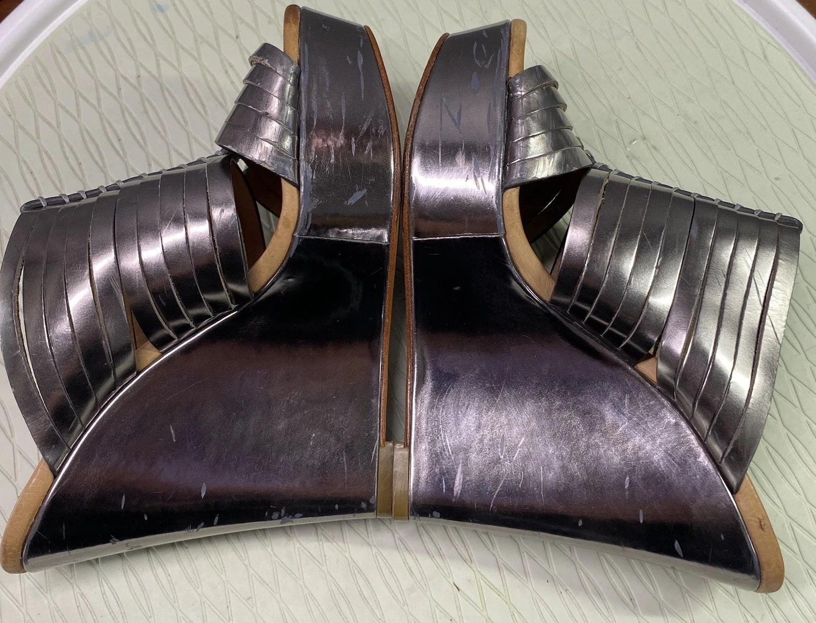 Tacchi alti cromati ufficiali Coach Bristol donna vedi foto "così come sono" tg.6