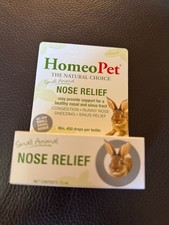 NEW HomeoPet Nose Relief - Natural Pet Medicine. 15 ML SMALL ANIMALS
