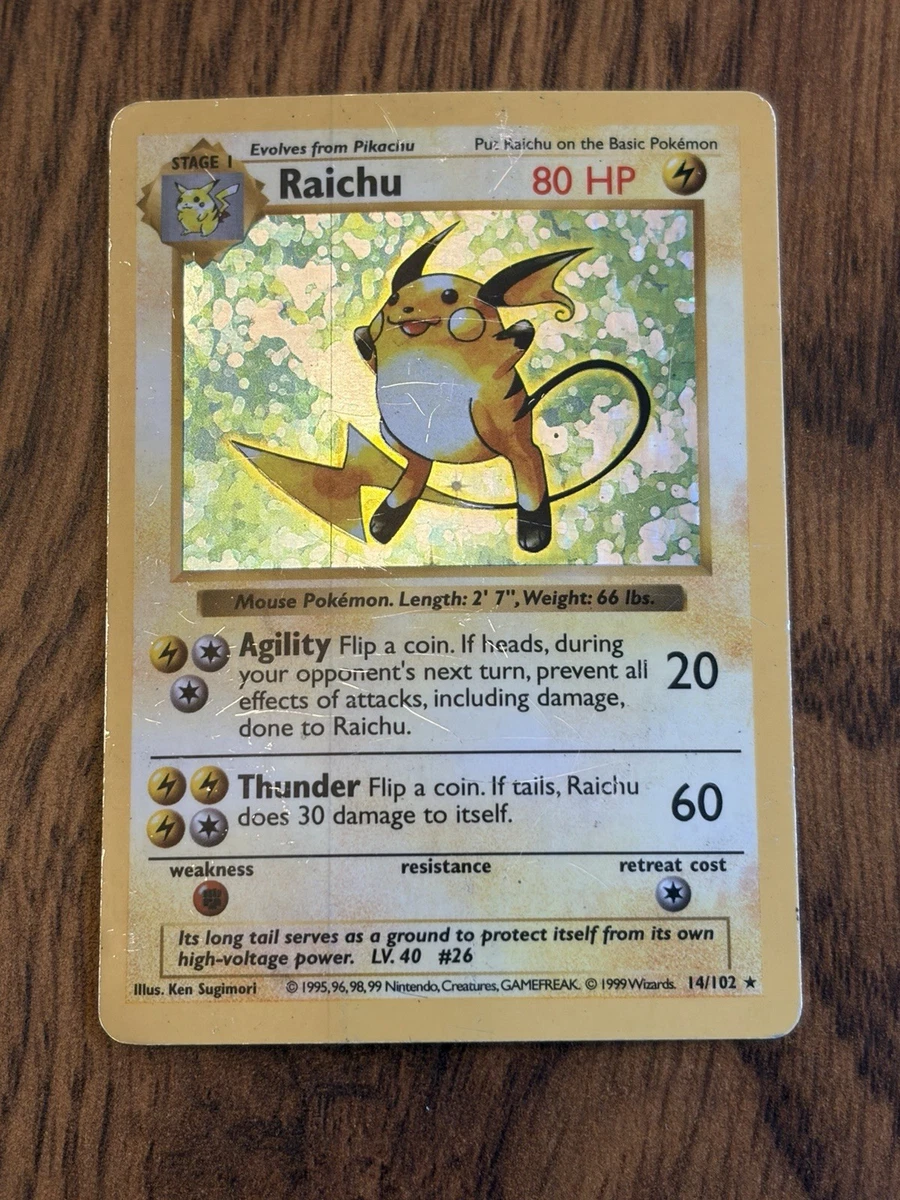 英語版初期　ポケモンカード　raichu shadowless　holo 英語版初期 ポケモンカード raichu shadowless holo ポケモンカード