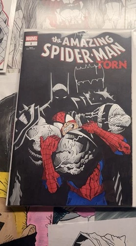 Spiderman Torn 1 Blank Comic  With Absolute Batman Sketch By Chris Stapleton