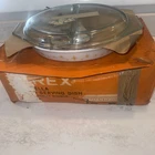 Vtg Pyrex Constellation Atomic Starburst  Dish Lid & Candle Warming Stand. New!