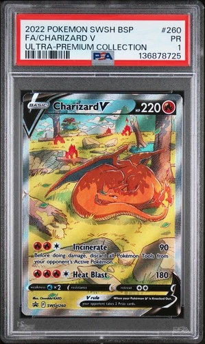 Pokemon Promo Charizard V SWSH260 PSA 1