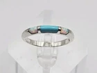 Sterling Silver Vintage Sleeping Beauty Turquoise & Opal Ring Size 9