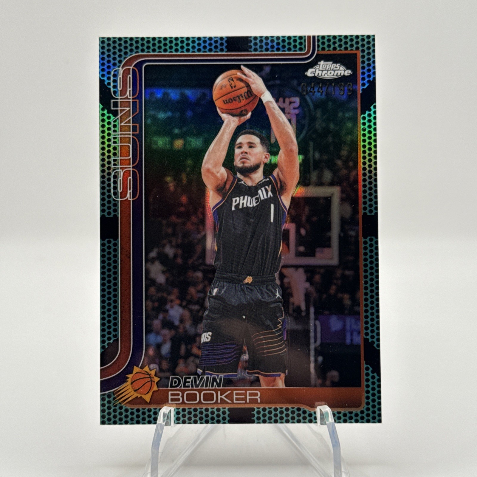2025-26 Topps Chrome Update Devin Booker #26 Aqua Refractor /199