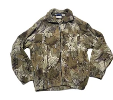 Vintage 10000 ft Above Sea Level Feece Fill Zip Camouflage CAMO Sz M MEDIUM 