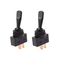 2x Black Onoff Universal Toggle Flip Switch 2-pin Dc 20a12v Cartruckboat 12