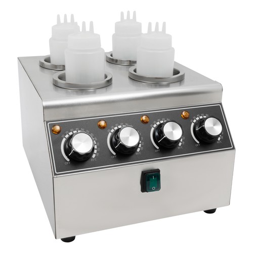Dispenser scaldasalse 800W 201 acciaio inox macchina conservazione calore salsa - Foto 10 di 10