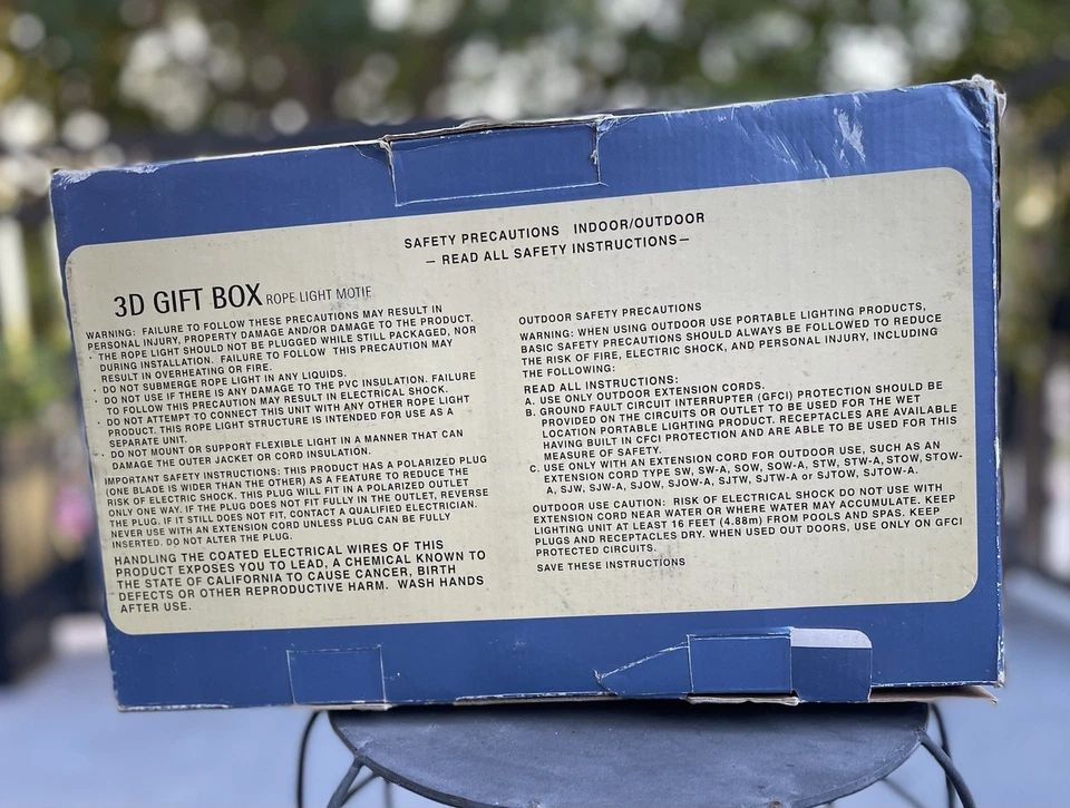 Caja de regalo 3d cuerda luz Foto 3 de 4