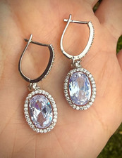 dangle earrings bling shiny simulated diamond sparkle party wedding earrings