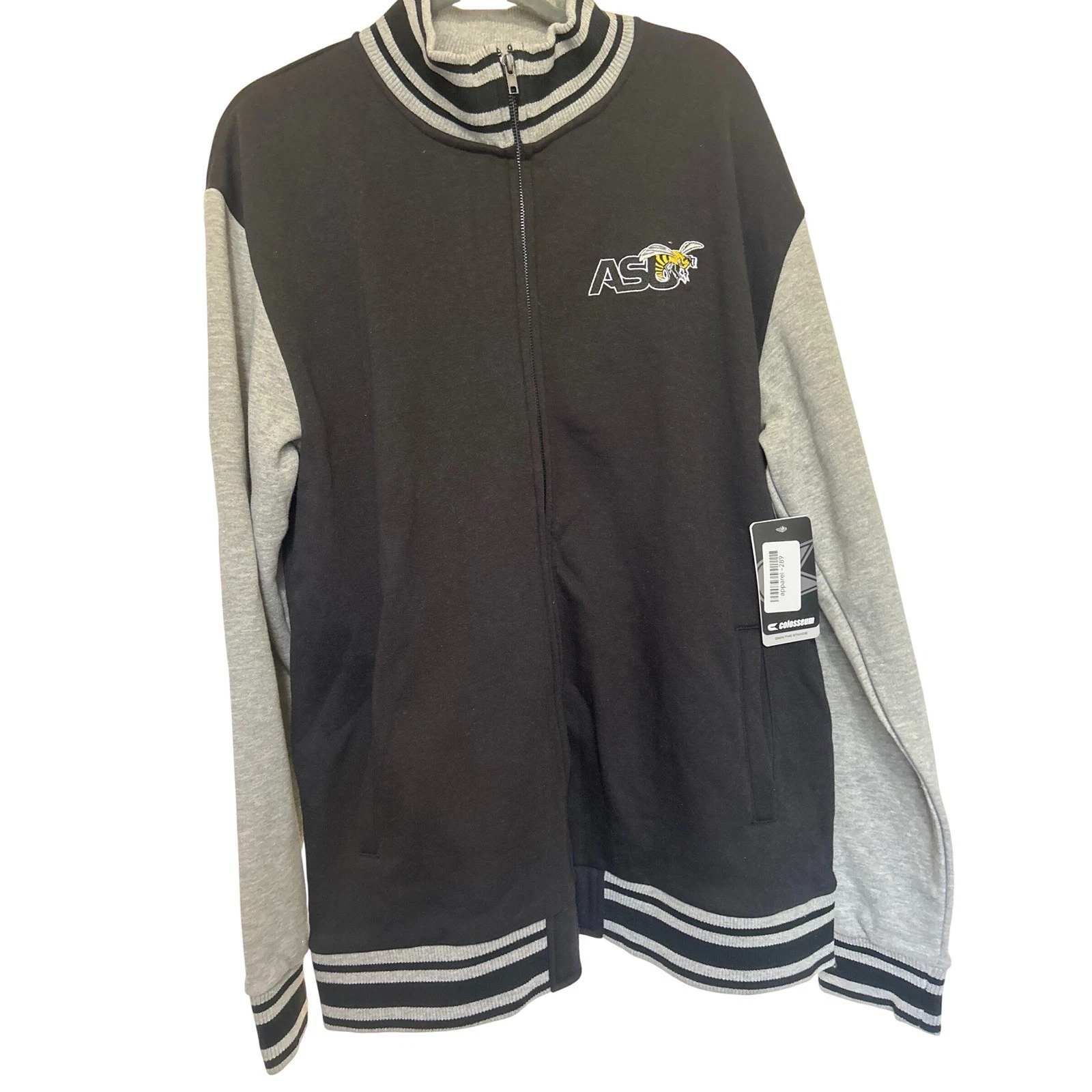Colosseum Alabama State University Hornets Varsity Track Jacket Mens XL Black