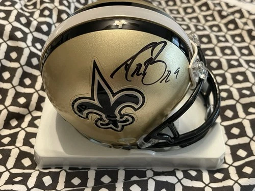 Drew Brees Autographed New Orleans Saints  Mini Helmet Fanatics HOF hot
